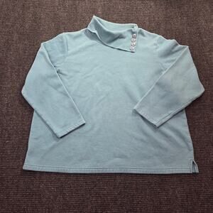 Blair 2XL Light Turquoise Blue Long Sleeve Mock Neck